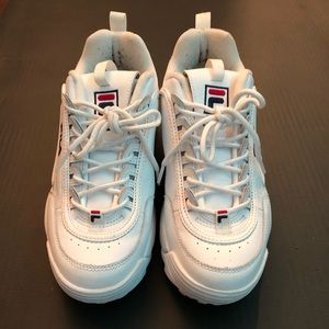 White Filas worn 2x!